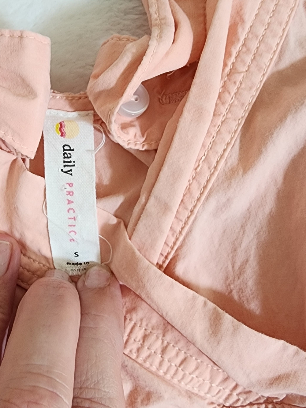 Anthropologie Daily Practice Island Sleeveless Maxi Dress S Peach Pink Cotton - Picture 7 of 16